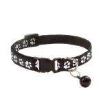 Cat Collar 12 Color Cat Necklace And Cat Paw Print Adjustable Collar Small Dog Collar Bell Positioning Pet Collar Pet Supplies