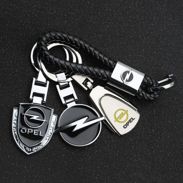 1PCS 3D Metal+Braided rope Car Styling Keychain Key Chain Key Rings For Opel Astra H G J Insignia Mokka Zafira Corsa Vectra C D