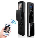 Serrure à empreinte digitale, déverrouillage numérique par empreinte digitale, déverrouillage par téléphone intelligent, clé à broche, déverrouillage de porte d'appartement