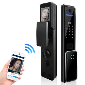 Serrure à empreinte digitale, déverrouillage numérique par empreinte digitale, déverrouillage par téléphone intelligent, clé à broche, déverrouillage de porte d'appartement
