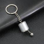 Creative car 6 Speed Gearbox Gear head Keychain Manual Transmission Lever Metal Key Ring Car Refitting Metal Pendant keychain