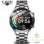 LIGE – montre connectée de sport pour hommes, étanche, moniteur de fréquence cardiaque, plein écran tactile, nouveau, 2021