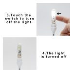 Touch Switch DC5V USB LED Mini Book Light 1.5W LED Desk Reading Lamp Red Blue Green White Portable Flexible USB LED Night Lights