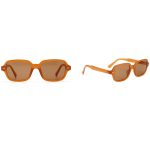 OEC CPO – lunettes de soleil carrées pour hommes et femmes, mode unisexe, petite monture jaune, rétro, à rivets, UV400 O403