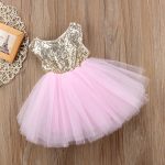 Robe de mariée pour fille, tenue, soirée, sans manches, vêtements fantaisie, à paillettes, fête, baptême, anniversaire