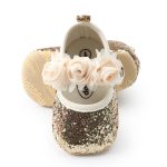 Chaussures à paillettes à nœuds pour bébés fille,de princesse, pour nouveau-né, pour les premiers marcheurs, de fête pour l'anniversaire,