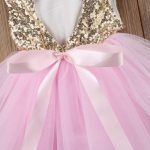 Robe de mariée pour fille, tenue, soirée, sans manches, vêtements fantaisie, à paillettes, fête, baptême, anniversaire