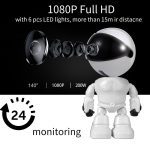 Shojzj – caméra Robot TUYA alexa echo 1080P HD, babyphone vidéo, wifi, Audio bidirectionnel, réseau IP, Vision nocturne, détection de mouvement, pour maison connectée