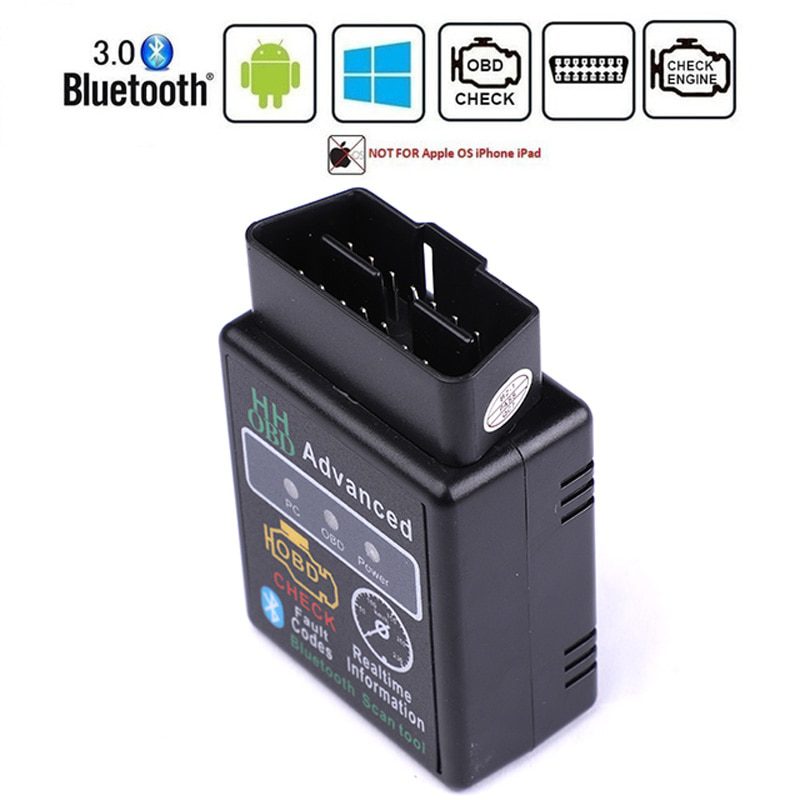 HH OBD ELM327 Bluetooth OBD2 OBDII CAN BUS Check Engine Car Auto Diagnostic Scanner Tool Interface Adapter For Android PC
