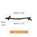 KAK Fashion Tree Branch Furniture Handle 96mm 128mm Black Silver Bronze Kitchen Cabinet Handles Drawer Knobs Door Pulls Hardware
