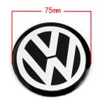 4pcs 56mm 60mm 65mm 75mm 90mm Black Car Wheel Center Hub Cap Badge Logo Emblem Decal Wheel Sticker Styling For VW