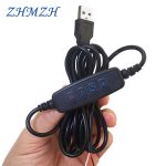 DC 5V LED Dimmer USB Port Power Supply Line Dimming Color-matching Extension Cable With ON OFF Switch Adapter For LED Light Bulb