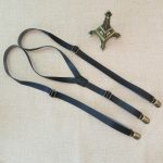 Bretelles solides en cuir synthétique Pu pour hommes/femmes, largeur 1.5cm, bretelles dos Y 3 Clips