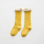 Chaussettes montantes en coton avec dentelle pour enfants, bas à volants, bon marché, pour filles, princesse, jambières, livraison gratuite