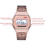JOYROX 2020 Men Watches Luxury Rose Gold Watch Women Men Business Clock Multifunction LED Sports Digital Men erkek Reloj Relogio