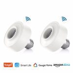 Tuya Smart WiFi Light Socket Lamp Holder for Led Bulb E27 E26 Google Home Echo Alexa Voice Control, Remote Control ON OFF