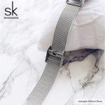 2020 SK Super Slim Sliver Mesh Stainless Steel Watches Women Top Brand Luxury Casual Clock Ladies Wrist Watch Relogio Feminino