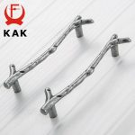 KAK Fashion Tree Branch Furniture Handle 96mm 128mm Black Silver Bronze Kitchen Cabinet Handles Drawer Knobs Door Pulls Hardware