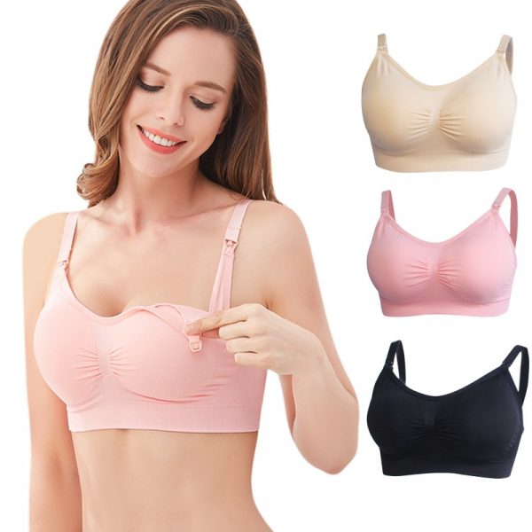 Soutien-gorge de maternité respirant et sans armatures pour femme enceinte,sous-vêtement d'allaitement, vêtements de grossesse, anti affaissement, ensemble de culottes,