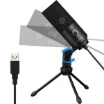 Fifine – Microphone USB cardioïde à condensateur en métal, studio d'enregistrement de voix off, pour ordinateur portable, Windows, YouTube-K669