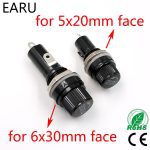 5pcs/lot 5*20mm 6*30mm Glass Fuse Holders 5x20 6x30 Insurance Tube Socket Fuse Holder For Insurance Panel Mount Fuse Holder
