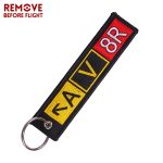 Motorcycle Car keychain Freedom key tag Embroidery yellow key chain key holder OEM key ring for Aviation Gifts Jewelry llavero