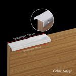 KAK Black Silver Hidden Cabinet Handles Zinc Alloy Kitchen Cupboard Pulls Drawer Knobs Bedroom Door Furniture Handle Hardware