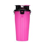 Dog 2 in 1 Bottle Pet Feeder Dog Water Bottle Collapsible Folding Bowl Travel Outdoor Food Water Storage For Cat Dog