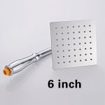 FOHEEL 6 and 8 inch shower head stainless steel shower head water saving bathroom rain spa square handheld shower head