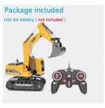 Jouet pelleteuse RC, petit excavateur RTR, en alliage d'ingénierie de voiture et plastique, pour enfants, cadeau de Noël, 2,4 Ghz, 6 chaînes, 1:24