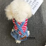 2020 New Denim Pet Dog Overalls Spring Summer Puppy Vest Cowboy Dog Clothes Puppy Teddy Denim Costume Jacket