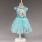 Robe de princesse d'Anna et Elsa avec cape pour petite fille,costume de Reine des neiges, style cosplay et fantaisie, vêtement de fête, nouvelle collection, 2020,