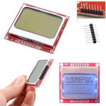Module d'affichage LCD avec rétro-éclairage pour Arduino, moniteur, 84x 48, écran, 84x 84, blanc, adaptateur PCB pour Nokia 5110, électronique intelligente,