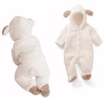 Nouveau-né bébé barboteuse hiver Costume bébé garçons vêtements corail polaire chaud bébé filles vêtements Animal salopette bébé barboteuses