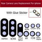 Objectif de la caméra, pour iPhone, protection arrière, avec autocollant à colle 3M, pièces de rechange, pour 4, 4s, 5, 5s, SE, 6, 7, 8, X, XR, XS Max Plus, nouveauté