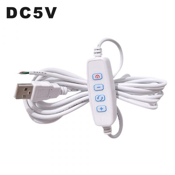 DC 5V LED Dimmer USB Port Power Supply Line Dimming Colormatching