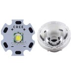 Cree XM-L LED T6 White Light with 20mm star pcb+ 3.7V 5modes led Driver +T6 10degree led Lens with Base Holder kit