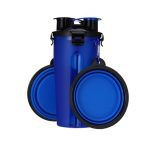 Dog 2 in 1 Bottle Pet Feeder Dog Water Bottle Collapsible Folding Bowl Travel Outdoor Food Water Storage For Cat Dog