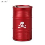 Black Red Aluminum Alloy Skull Car Home Ashtray Interior Accessories Oil Drum Shape Smoke Ash Holder Drop Shiipping CHIZIYO