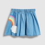 Little maven-jupes d'été pour filles | Jupe en Denim, motif licorne arc-en-ciel, pour enfants de 2-7 ans, jupe plissée tutu rok