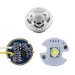 Cree XM-L LED T6 White Light with 20mm star pcb+ 3.7V 5modes led Driver +T6 10degree led Lens with Base Holder kit