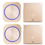 SMATRUL Self Powered Waterproof Wireless DoorBell Door Bell Night Light No Battery EU Plug Smart Home 1 2 Button 1 2 Receiver
