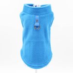 Blank Dog Vest Soft Fleece Clothes for Small Dogs Solid Candy Color Dog Tshirt With Dog Harness Leash D-Ring Pug Yorks Coat