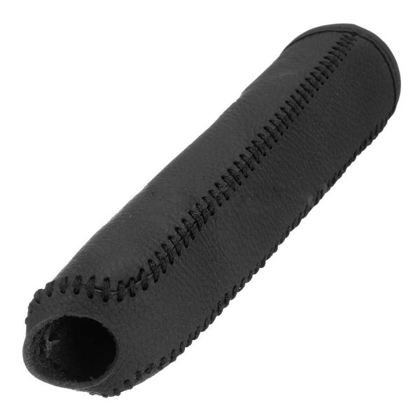 Leather Hand Brake Cover Protective Sleeve For Honda / for Accord /for Civic 8, Black + black line