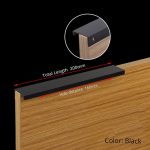 KAK Black Silver Hidden Cabinet Handles Zinc Alloy Kitchen Cupboard Pulls Drawer Knobs Bedroom Door Furniture Handle Hardware