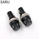 5pcs/lot 5*20mm 6*30mm Glass Fuse Holders 5x20 6x30 Insurance Tube Socket Fuse Holder For Insurance Panel Mount Fuse Holder