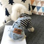 2020 New Denim Pet Dog Overalls Spring Summer Puppy Vest Cowboy Dog Clothes Puppy Teddy Denim Costume Jacket