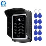 RFID Keypad Keyboard Access Control System Waterproof Cover Outdoor 10pcs EM4100/TK4100 Keyfobs Door Opener for Home Lock System