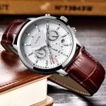 LIGE Mens Watches Gift Top Luxury Brand Waterproof Sport Watch Chronograph Quartz Military Genuine Leather Relogio Masculino