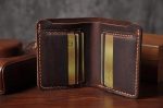 Portefeuille Vintage Crazy horse en cuir véritable pour hommes, fait à la main, court, porte-monnaie avec pince à billets